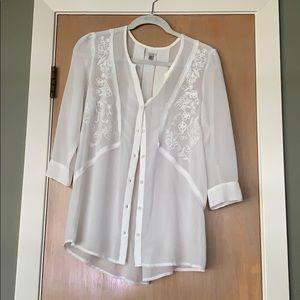 Ecoté Sheer White Shirt